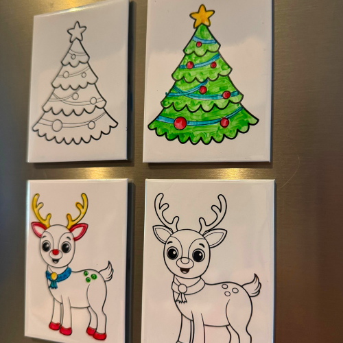 Christmas Dry Erase Magnet Coloring Kit