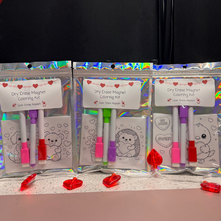 Valentine's Day - Dry Erase Magnet Coloring Kit